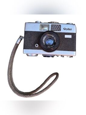 Vintage Rollei B35 compact 35mm film camera silver compact camera